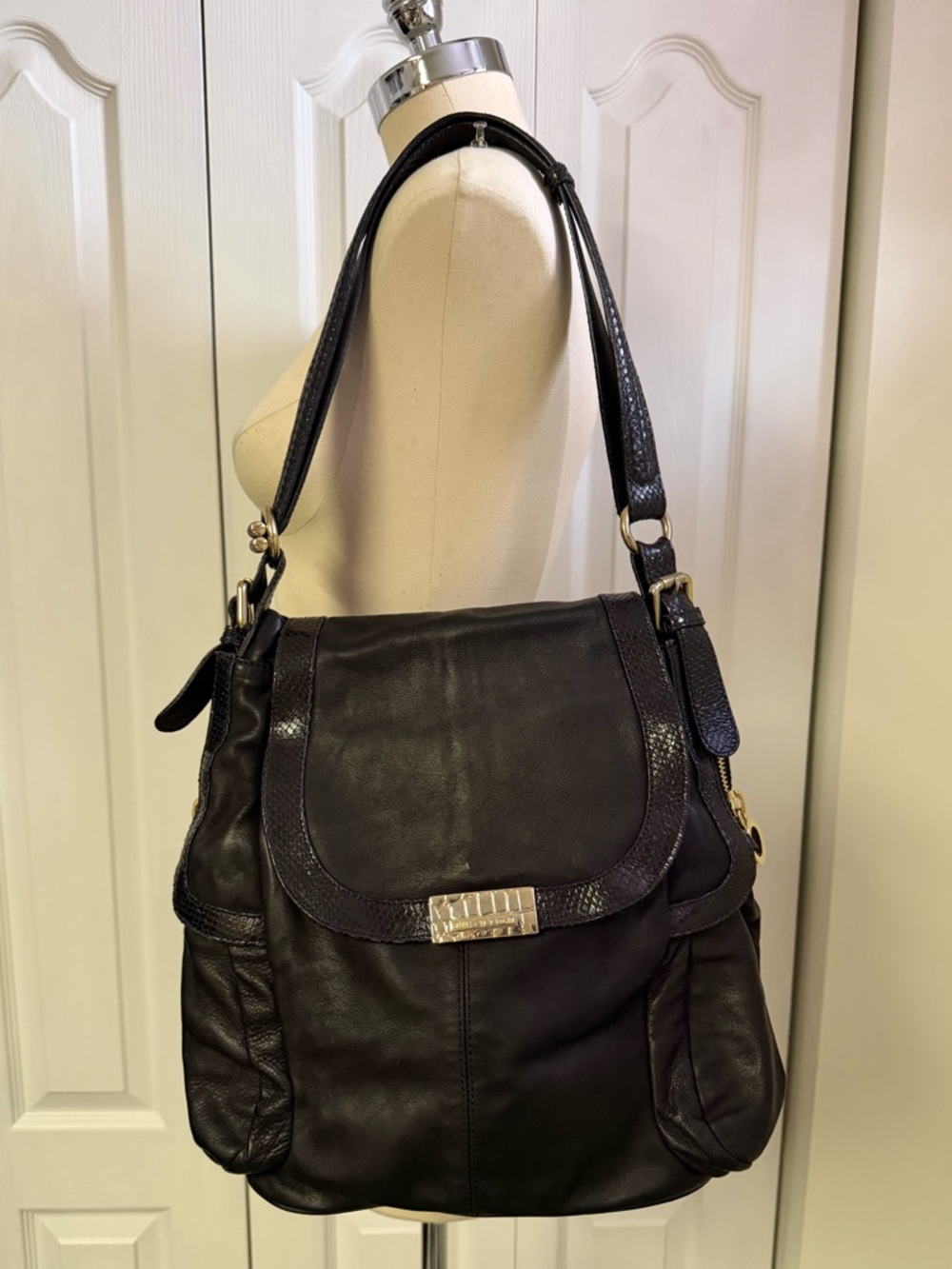 Jimmy Choo x H&M Black Leather Shoulder Bag